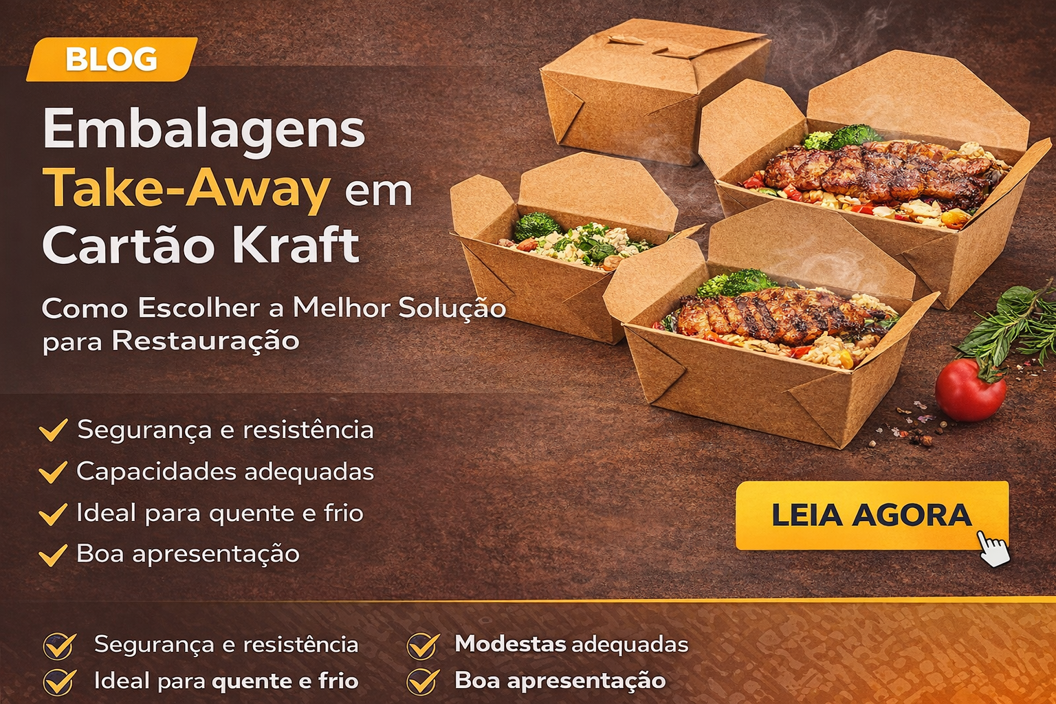Embalagens Take-Away em Cartão Kraft para restauração | Guia Completo