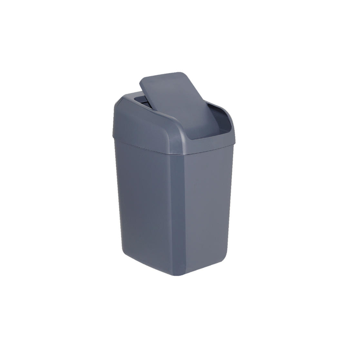 Papeleira TROYA Cinza c/ Tampa Basculante 15L