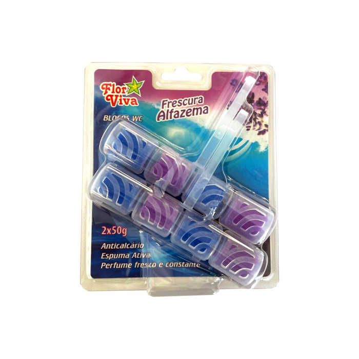 Bloco WC Flor Viva 4 Cilindros Alfazema - Pack 2 un