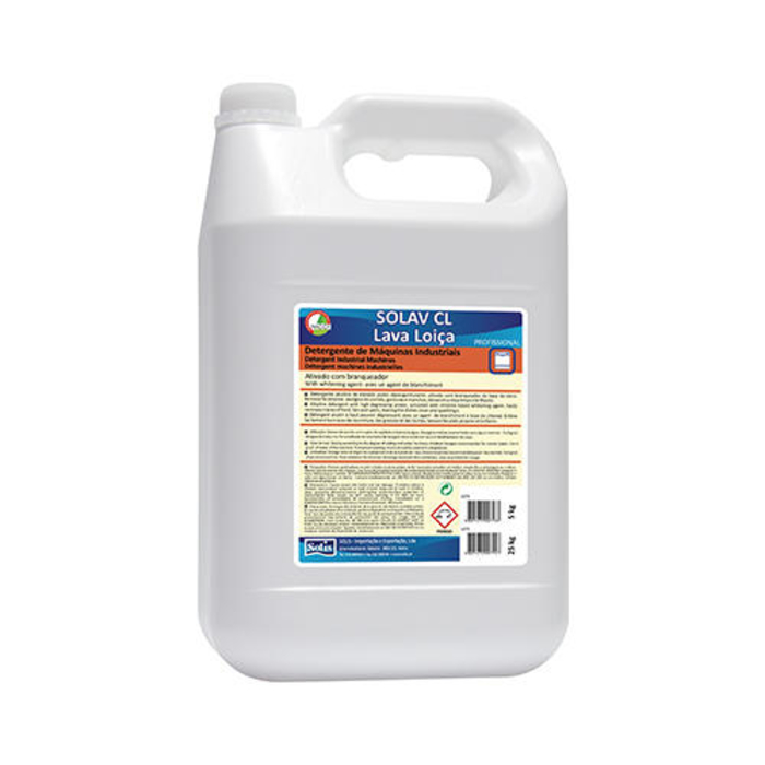 Detergente Máquina de Loiça com Cloro SOLAV CL 5L - DET.SOLAVCL.02