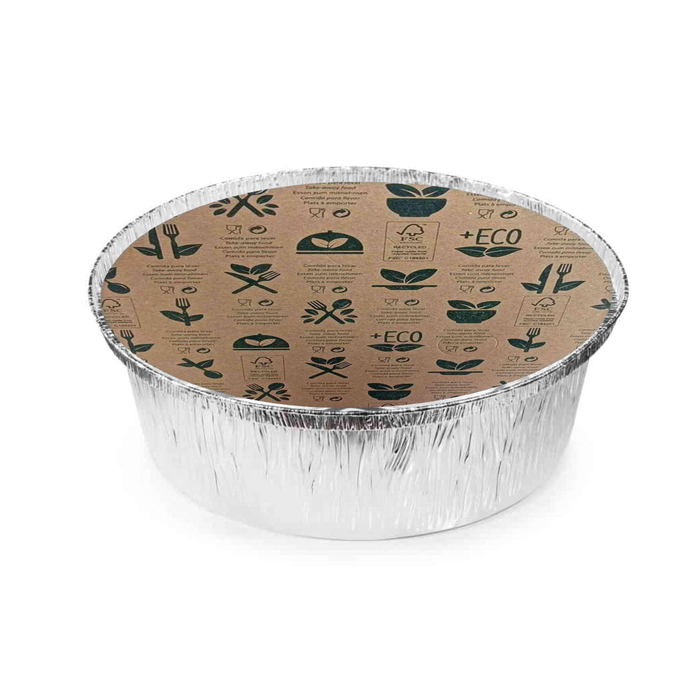 Forma Alumínio Redonda Alta ref. 8B + Tampa ( BR1420 ml )