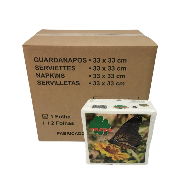 Guardanapos 33x33 cm Folha Simples