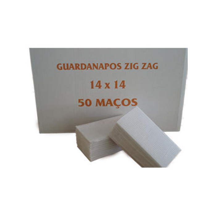 Guardanapos Zig Zag 14 x 14 cm - Cx. 10.000 un