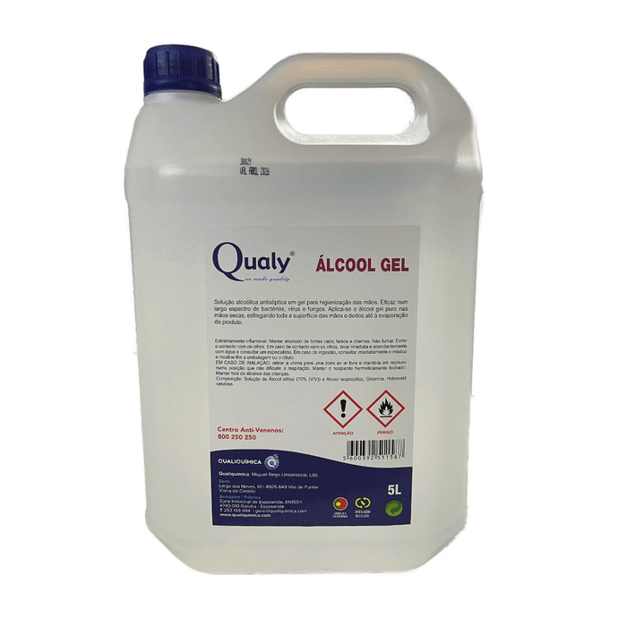 Alcool Gel de Mãos Antisséptico QUALY 5L