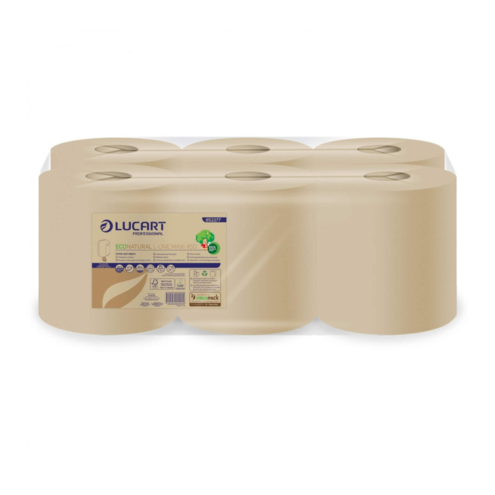 Papel de Mãos L-ONE MAXI 450 Econatural 2F - cx 6 un