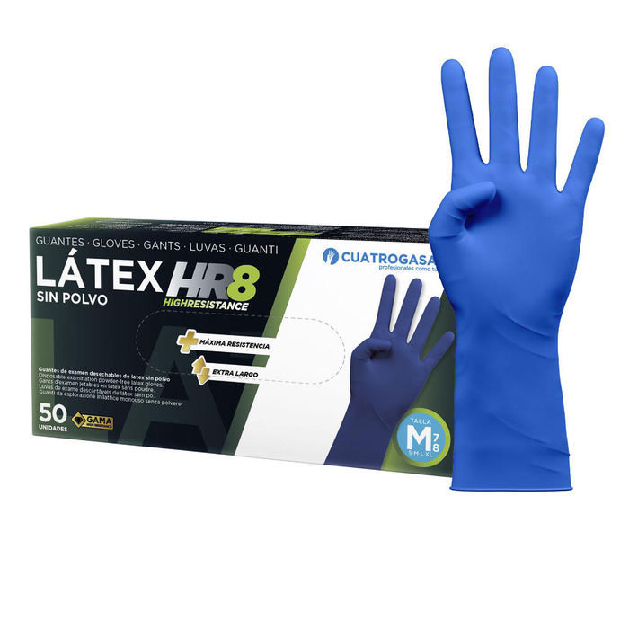 Luvas Látex HR8 Sem Pó Tamanho L ( 50 un )