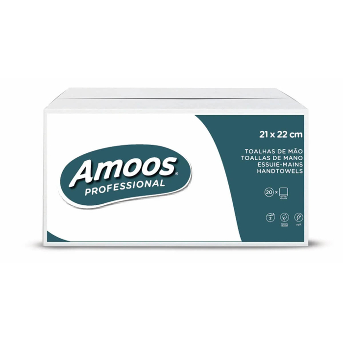 Toalhetes ZZ 21x22 cm 2F Amoos Tissue Laminado - 20 Maços