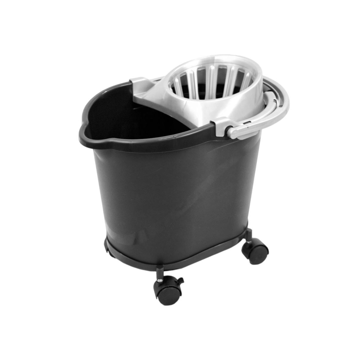 Balde 15L com espremedor, depósito de água suja e rodas - 8431250504604