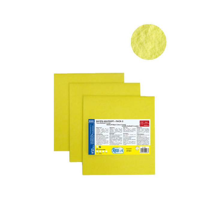 Pano Amarelo Multiusos 38x38 cm  ( Pack 10 un )